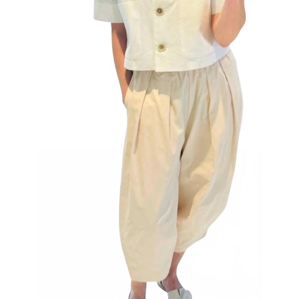 NEW PSOPHIA lightweight cropped trouser in ivory